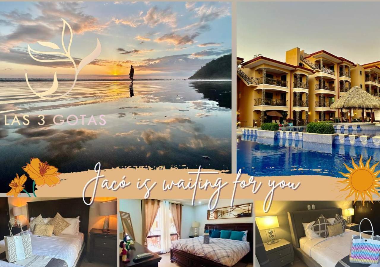 Apartamento De Lujo Las 3 Gotas Jaco, Frente Al Mar Con Vista A La Playa Eksteriør bilde